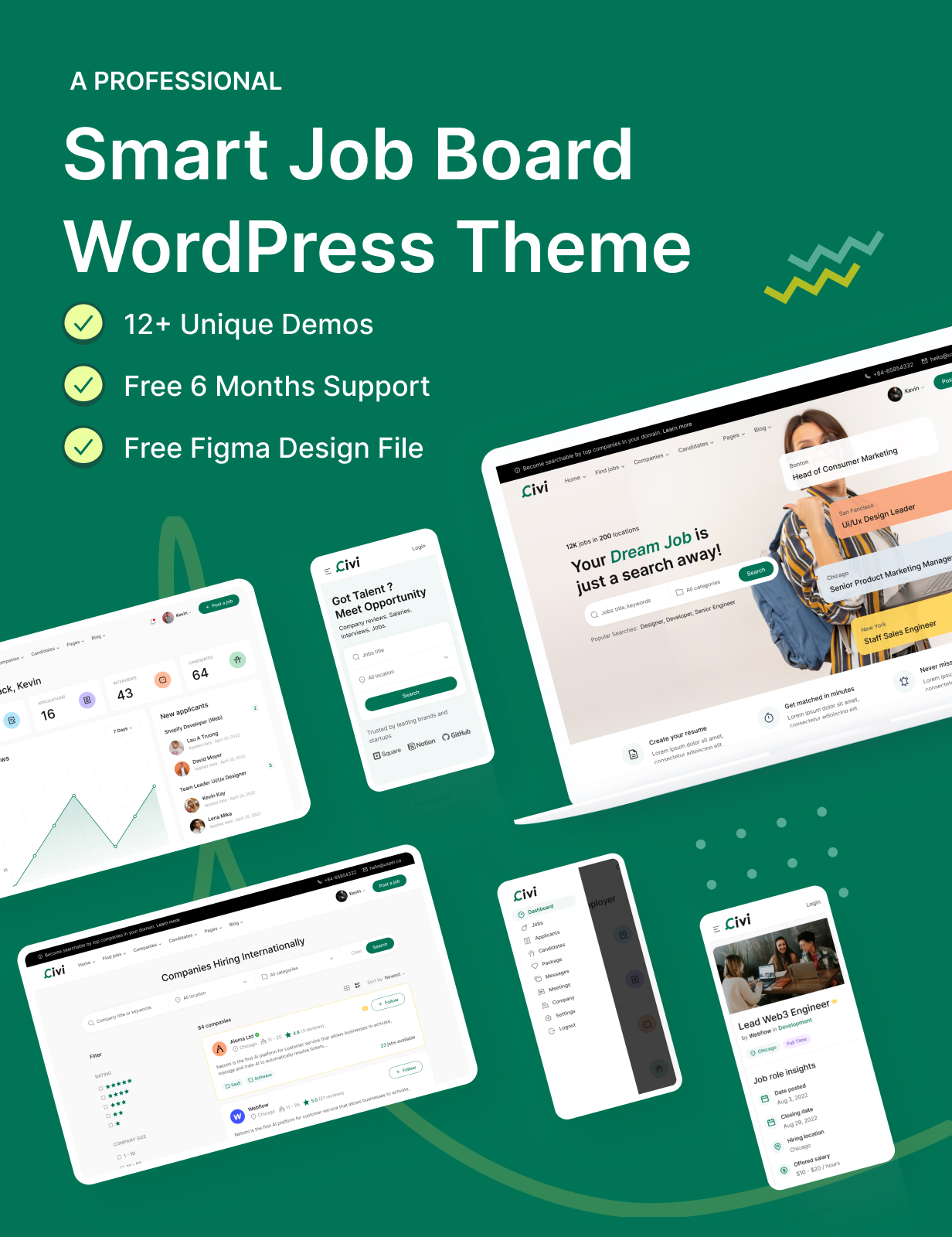 Civi - Job Board WordPress Theme