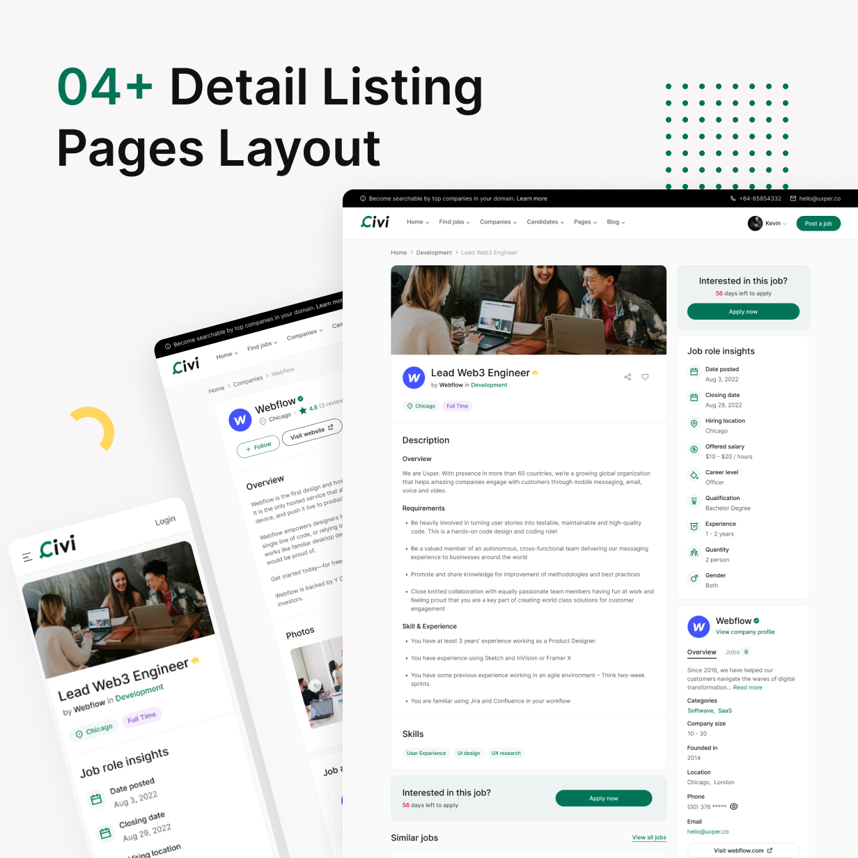 Civi - Job Board WordPress Theme